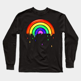 glassy retro rainbow Long Sleeve T-Shirt